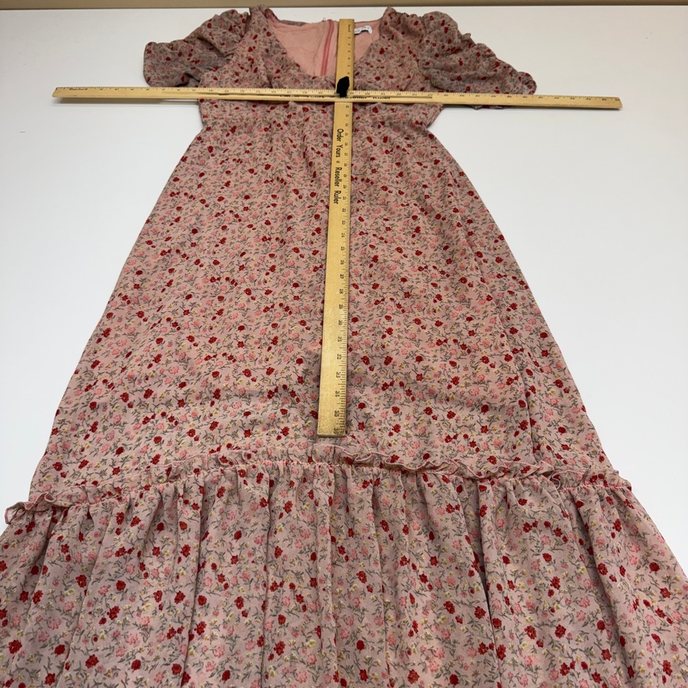 Emory Park Dress Womens Large Pink Floral Tea Length Cottagecore Boho Romantic - Picture 10 of 10